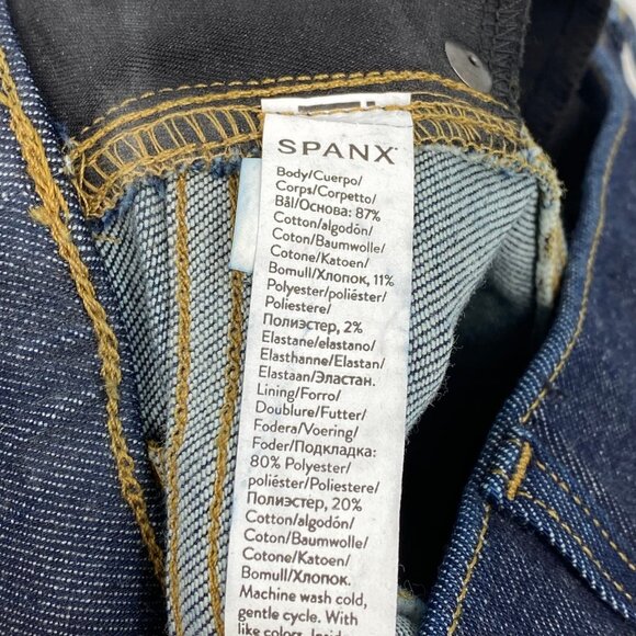 SPANX Blue Dark Wash Bootcut Jeans | Size M - Picture 6 of 7